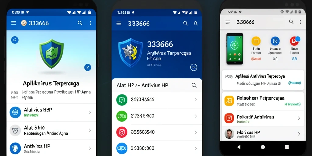 Tampilan antarmuka aplikasi Antivirus 333666 yang ramah pengguna.