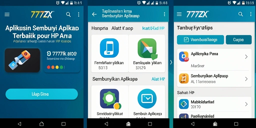 Tampilan antarmuka utama aplikasi 777ZX yang sederhana dan fungsional.