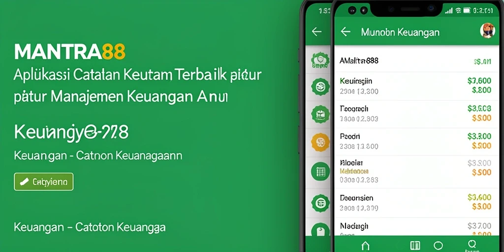 Antarmuka modern MANTRA88 yang sederhana dan fungsional untuk Catatan Keuangan.
