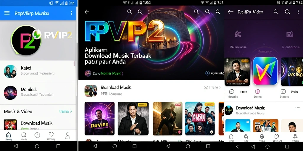 Antarmuka RPVIP2 yang sederhana dan intuitif untuk Download Musik.
